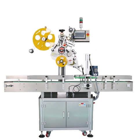 Aufkleber Top Surface Labeling Machine auf Kunststoffdeckel