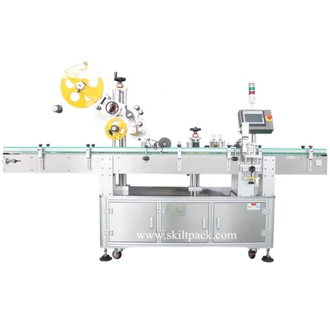 Automatische quadratische Flaschenaufkleber-Etikettiermaschine umwickeln